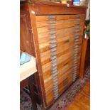 1920s industrial Caslon printers-type tray or letterpress chest of 24 drawers