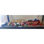 Assorted Matchbox die-cast vehicles and a Staunton style chess set
