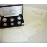 Royal Mint 2006 UK, silver six coin Piedfort Collection cased set with COAS