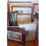 Nine various framed pictures and prints