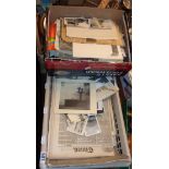 Two boxes of assorted paper ephemera