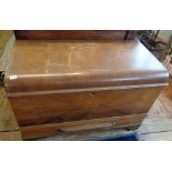 20th century Biedermeier-style camphor wood chest/blanket box
