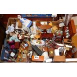 Large collection of doll's house furniture and accessories with figures