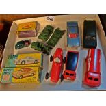 Corgi and Dinky Toys die-cast vehicles, some boxed, inc. Ford Consul Classic