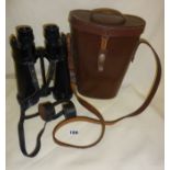 WW2 Royal Navy binoculars by Barr & Stroud, model 1900A, with military arrow mark complete with