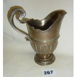 Victorian silver milk jug, hallmarked for London 1890, maker 'JG'?, approx 11oz