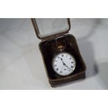 An early 20th century silver cased pocket watch, Swiss stem wind movement,