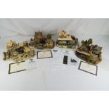 Lilliput Lane - four Lilliput Lane ceramic large cottages with certificates to include Homeward