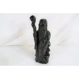 A carved jade / hardstone figurine depicting Shou Lao,
