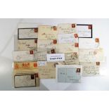 Philately - a collection of Queen Victoria covers including Penny Reds,