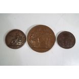 A lot consisting of three commemorative medals comprising The International Health Exhibition