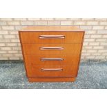 A chest of four drawers by G-Plan approx 76cm x 72cm x 45cm Est £20 - £40