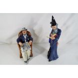 Royal Doulton - Two Royal Doulton hand painted ceramic figurines comprising # HN2877 'The Wizard',