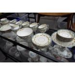 A service comprising of 39 pieces decorated with floral decoration comprising plates, cups, saucers,