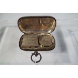 An Edward VII silver hallmarked sovereign and stamp case Birmingham assay 1902,