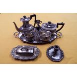 A lot to include a quantity of plated items comprising Mappin & Webb teapot, coffee pot,