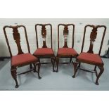 Four upholstered dining chairs Est £20 - £40