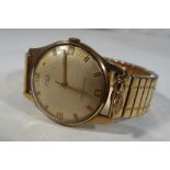 A gentleman's 9 carat gold Avia wrist watch,