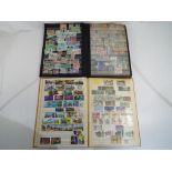 Philately - a British Commonwealth collection of a few hundred stamps in two albums to include a