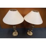 Two ornate table lamps
