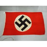 A WWII (World War Two ) Third Reich Nazi party flag (parteiflagge) ca 1935-45 (off centre circle