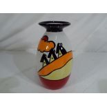 Lorna Bailey - a Lorna Bailey lipped vase in the Somerville pattern approx 29cm (h) Est £30 - £45