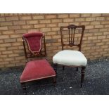 An upholstered nursing chair and one other (2) Est £20 - £30
