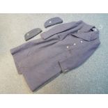 A WWII (World War Two) period RAF Officers great coat, internal label marked size number 7,