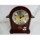 A Hermle mantle clock with the key Arabic numerals to the dial approximately 26 cm (H) Est £20 -
