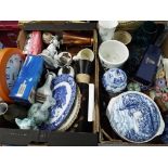 A mixed lot to include ceramics comprising Port Meirion, Aynsley and similar, glassware,
