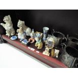 A good mixed lot to include figurines depicting Scottie dogs, a small collection of plated ware,