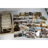 Philately - more than 500 early to mid period UK topographical postcards to include real photos,