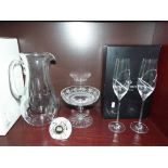 A Waterford crystal weft water jug at John Rocha with original packaging,