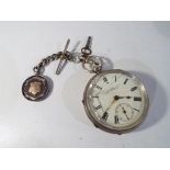 A hallmarked silver cased pocket watch, Chester assay 1901,