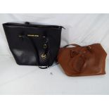 Two oversized handbags, both fully lined,