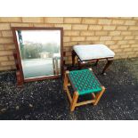 A mahogany dressing table mirror,