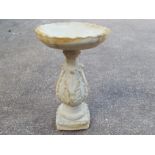 Garden - a scalloped edge reconstituted stone squat bird bath Est £20 - £40