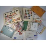 Philately - A mixed lot of worldwide stamps in two vintage albums with quantity of covers,