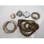 A good mixed lot to include an Ingersoll pocket watch, a Smiths pocket watch,