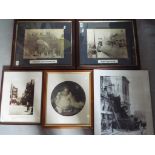 A lot to include three vintage photographs of local interest, depicting Farnworth street,