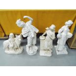 A collection of plaster figurines the largest approx 69cm (h) [4]