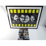A mounted and framed acrylic on canvas by Madelaina Murthwaite depicting four members of Boyzone