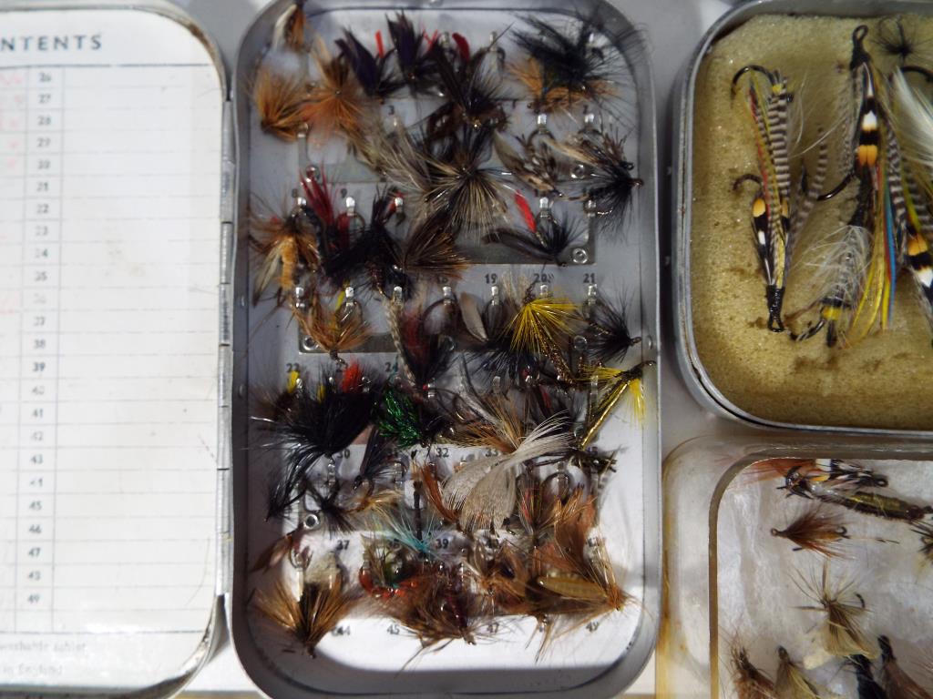 Angling - five cases containing a quantity of fishing flies. - Image 3 of 6
