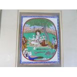 Indian Art - Siva and Parvati seated on Mount Kailasa,