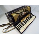 A good vintage 120 bass accordion Barcarole made in Germany in working condition in original case c