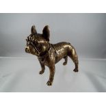 A bronze French Bulldog.