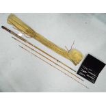 A Lee of Redditch three piece split cane Black Demon rod in canvas bag and a cased set of Jakar