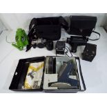 Photography - a quantity of camera equipment to include a Canon EOS 500, Kodak Brownie, Mirage 30,
