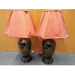 A matching pair of Rochamp baluster lamps,