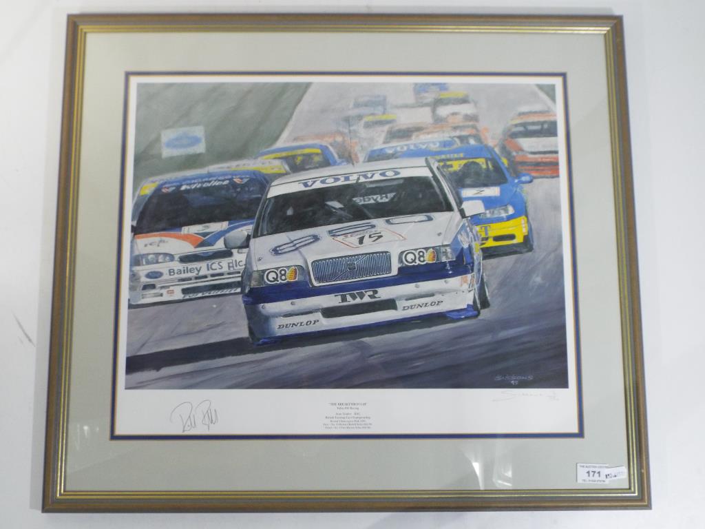 Peter Sissons - a colour print entitled 'The Breakthrough', Volvo 850 Racing, Rickard Rydell,